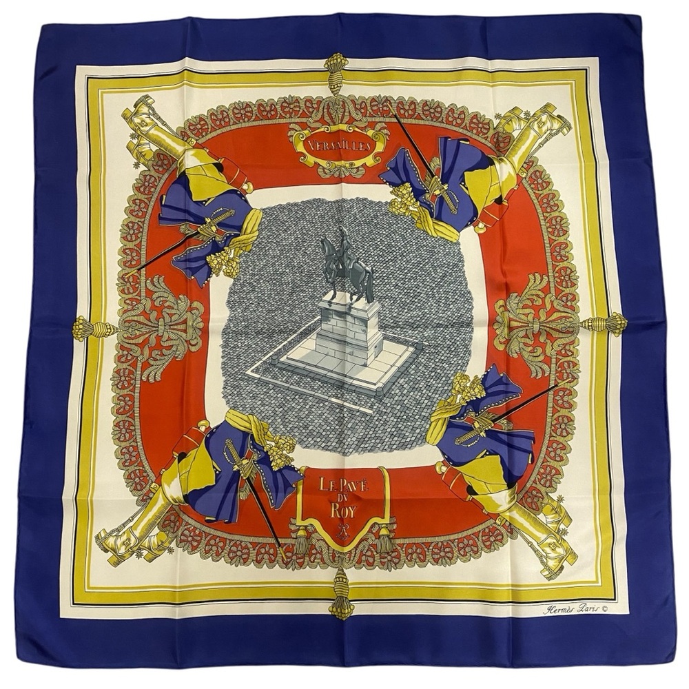 Hermes Vintage Silk Scarf Le Pave Du Roy Carre 90 Hugo Grygkar